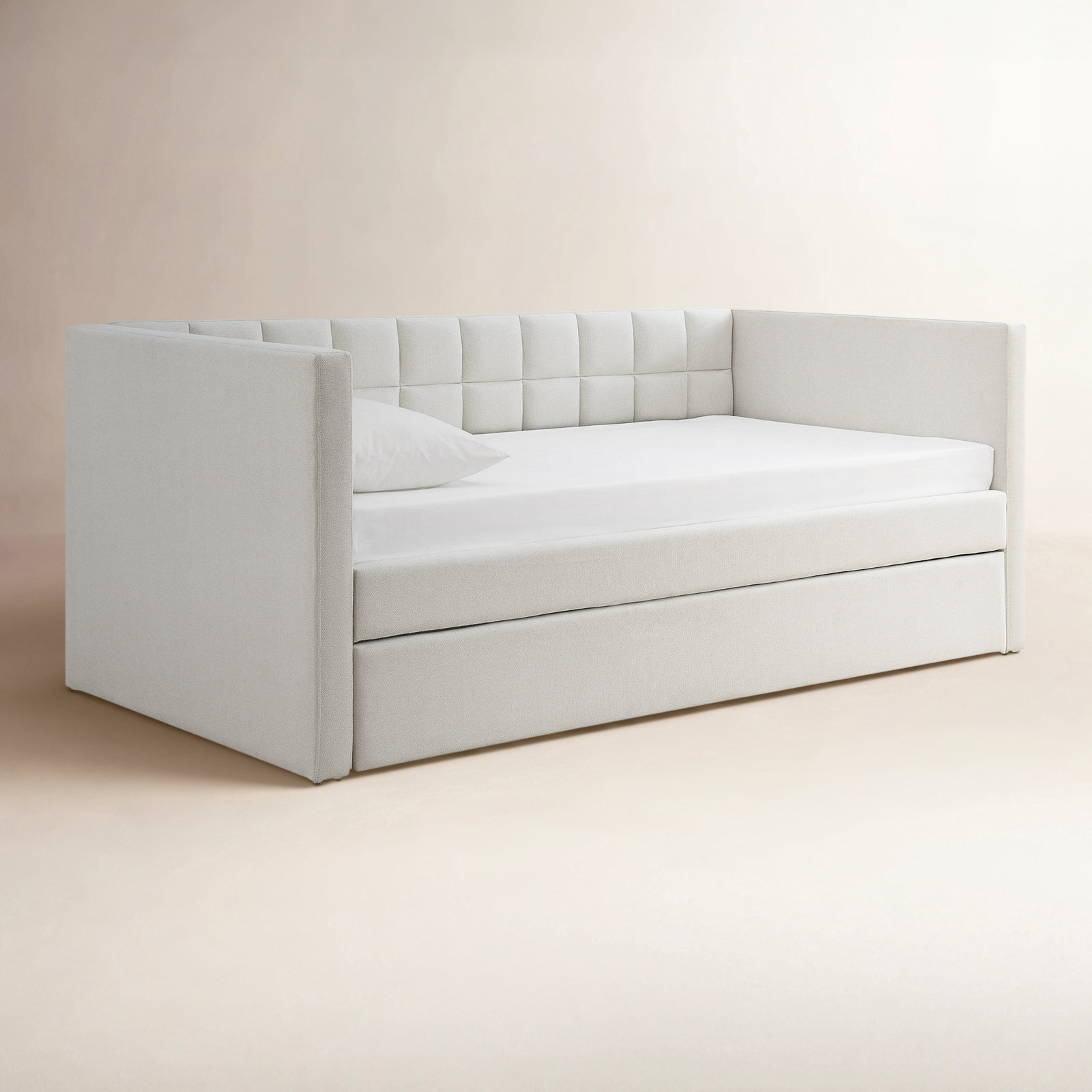 Ardsley Upholstered Daybed with Trundle - Twin, Ivory