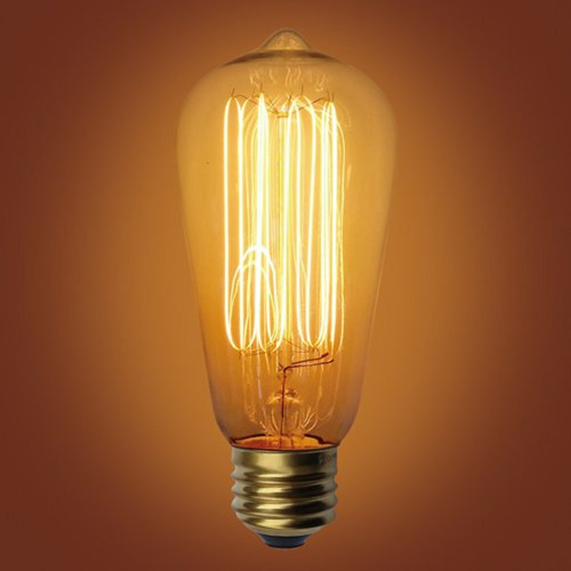 Ampoule incandescente à intensité variable 60 watts Meiman ST58, blanc chaud (2 700 K), culot E26 / moyen (standard)