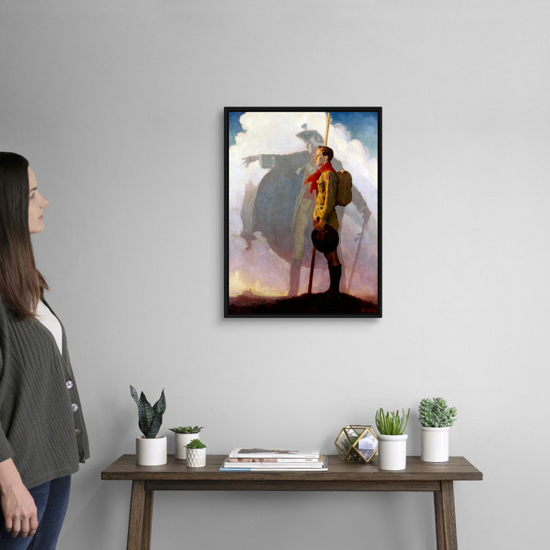 Carry On Canvas, art mural, H 26 po x l 20 po x P 1,75 po, Cadre flottant noir