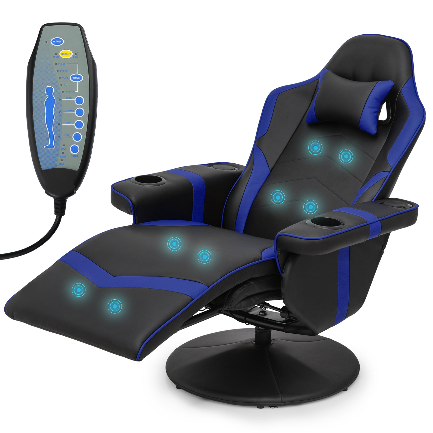 Electric Recliner Inbox Zero Massage Chair Gaming Bluetooth Chair