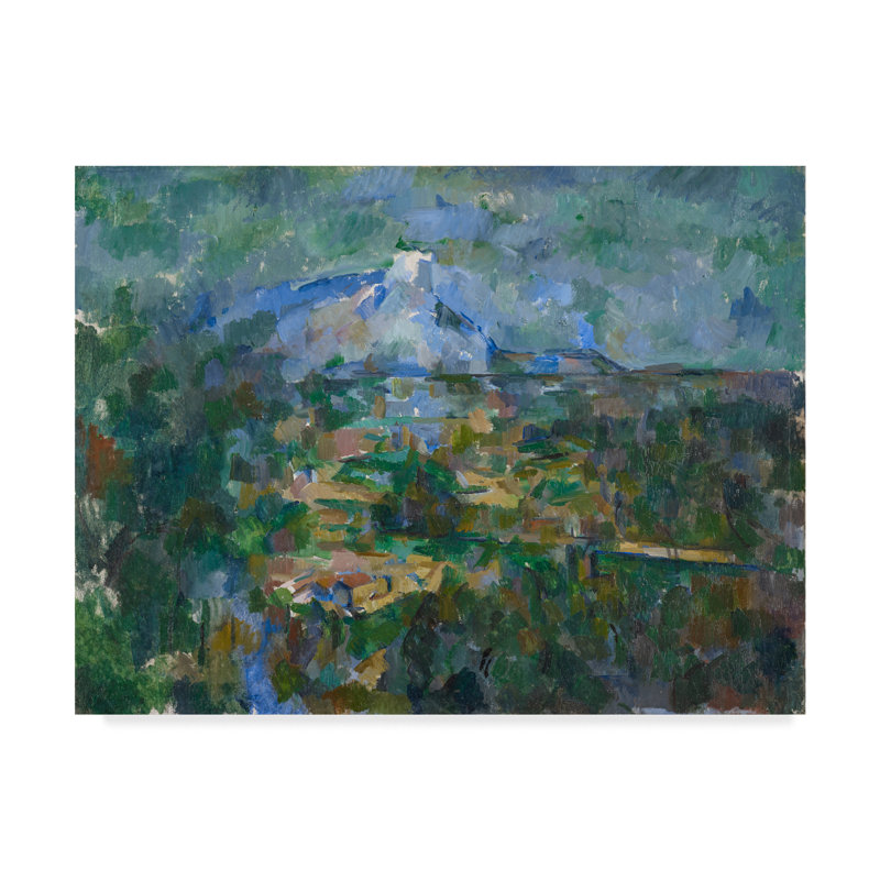 Abstract Mountain Scene 14" x 19" Wood Frame Canvas Art