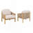 Acacia Wood Outdoor Club Chair,Armchair-474154567