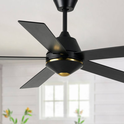 52" Modern Ceiling Fan, Reversible DC Motor 6 Speed with Remote Control for Living Room