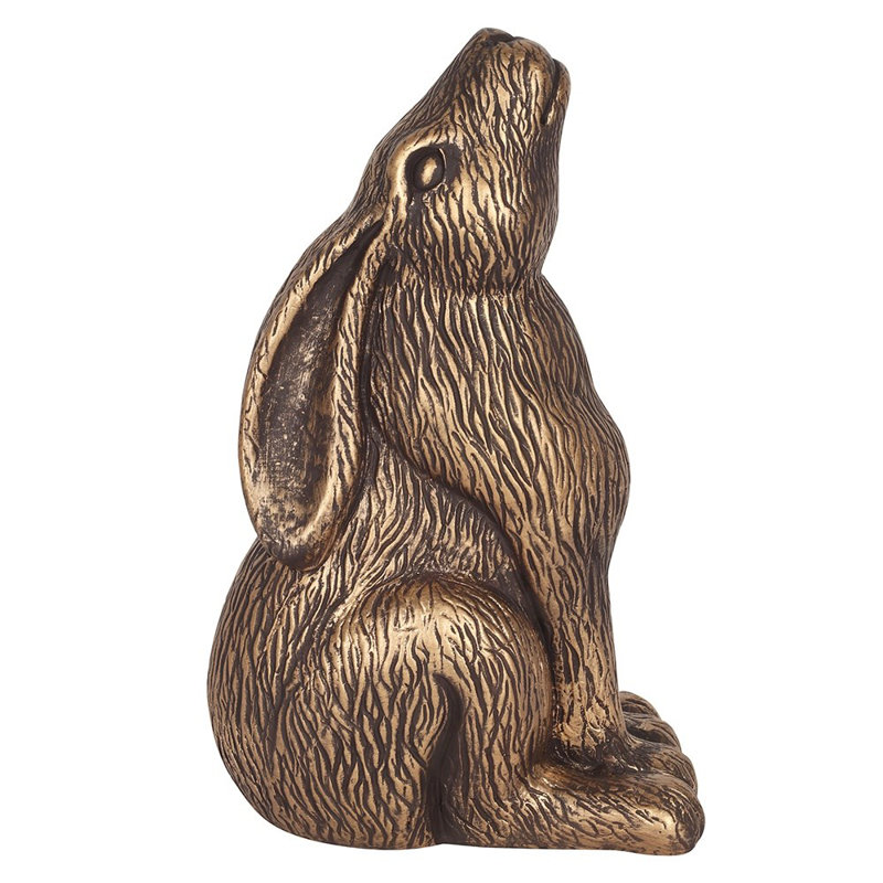 Marta Rabbit Fiberstone Garden Statue, Bronze