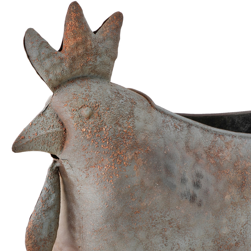 Baleria Metal Rooster Planter