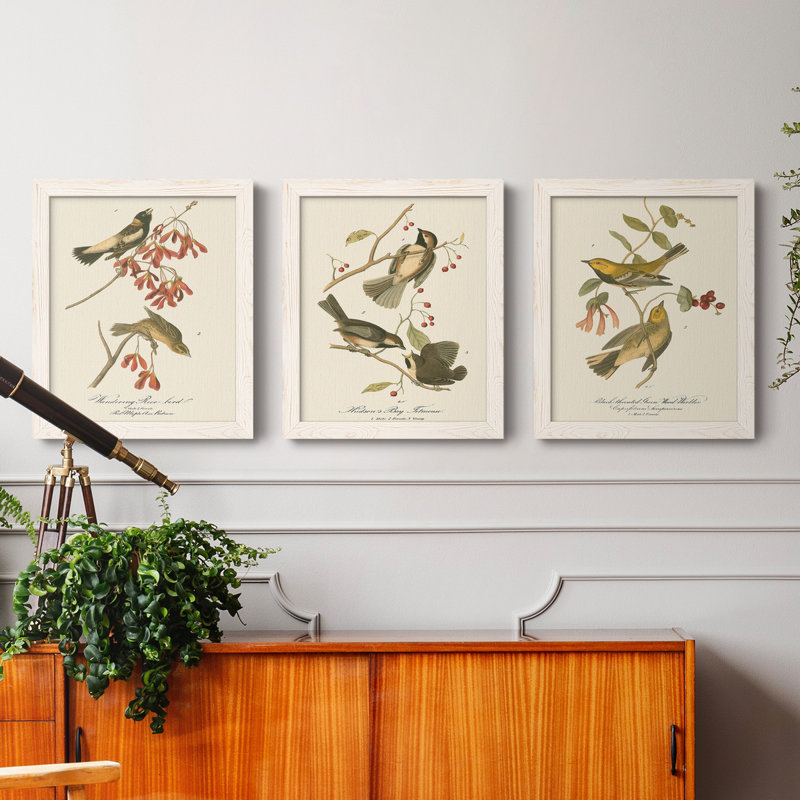 Oiseau de riz Wandering, reproduction d'art sur toile, H 24 po x l 36 po x P 1,5 po, Blanc