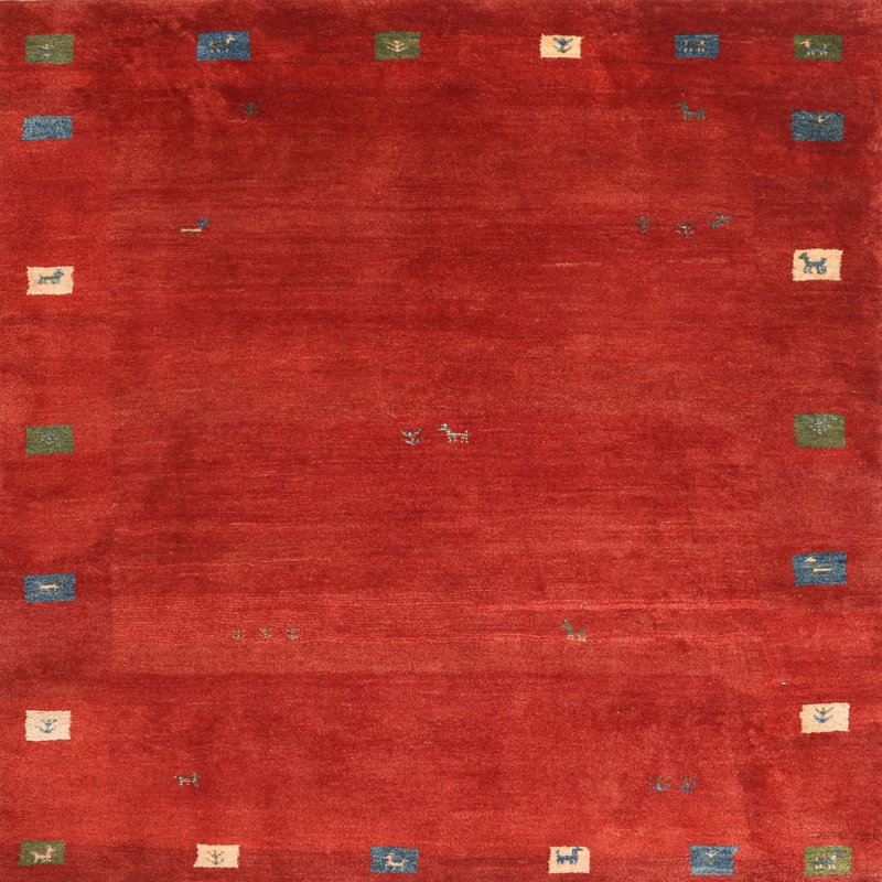 Ankenbaer Abstract Indoor Rug, Square 6'