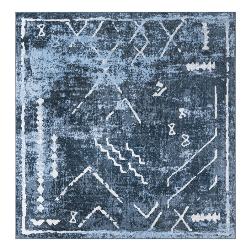 Eudora Geometric Indoor Rug, Square 7'10"