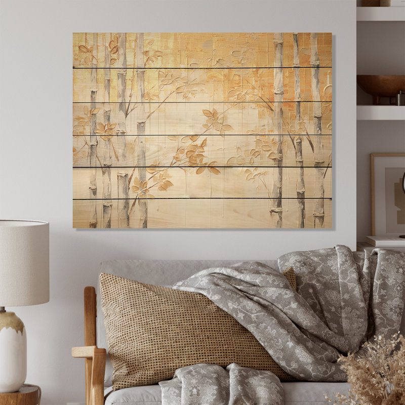 «Blue Mom», art zen bleu et doré sur bois de pin naturel, H 10 po x l 20 po