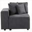 Fauteuil d'appoint rembourré à dossier lâche gris ardoise pour adultes, salon pour chambre à coucher