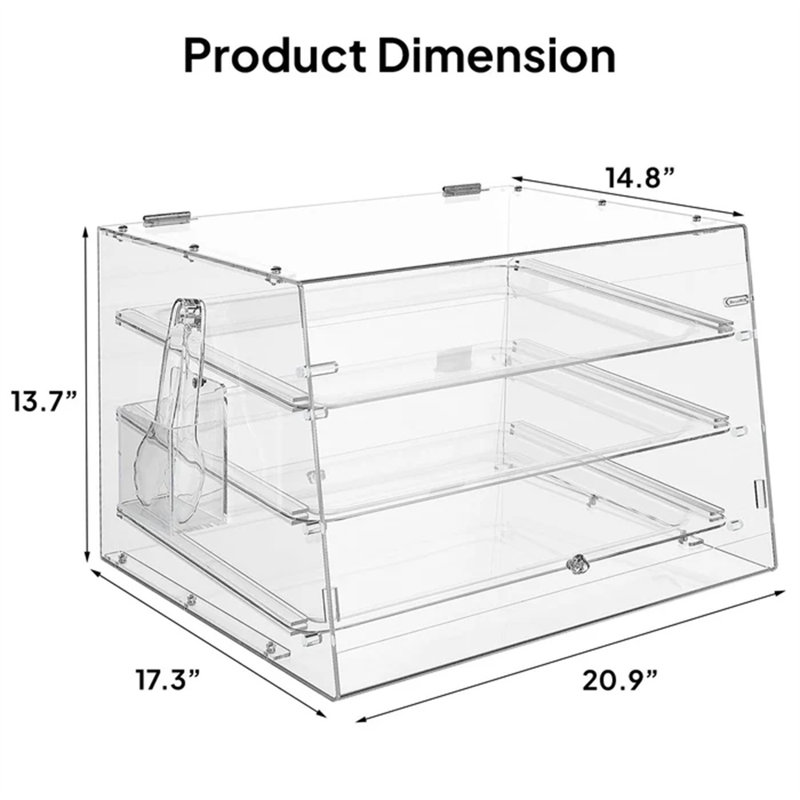 3 Tier Bakery Pastry Display Case Countertop