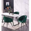 Goddard 4 Person Dining set - a Rectangular Extendable Dining Table with Metal Legs and a Set of 4 Quilted Velvet Dining Chairs for Dining Room - Modern Dining Table Set-1092275635-1092275633
