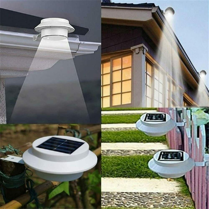Alany Low Voltage Solar Powered Integrated LED Fence Post Cap Light, White