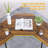 56.9" L Shaped Desk with Shelves Corner Computer Desk Large Table-58619200