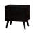 Mid-Century Modern 1pc Nightstand Bedroom Furniture Solid wood Round Tapered Legs 2-Drawers Bedside Table-854997536