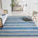 Brogun Handwoven Cotton Ivory/Blue Area Rug