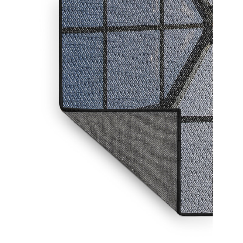 Tapis gris tissé à la machine, Tapis de couloir 2 pi x 5 pi