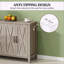 Buffet Farmhouse avec portes de style grange et tablettes réglables