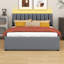 Lit plateforme tapissier avec lit gigogne-663889510