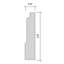 Grandis 12" x 4" Marble Cove Base Tile Trim in White