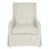 Zoe Cotton Swivel Slipcovered Armchair