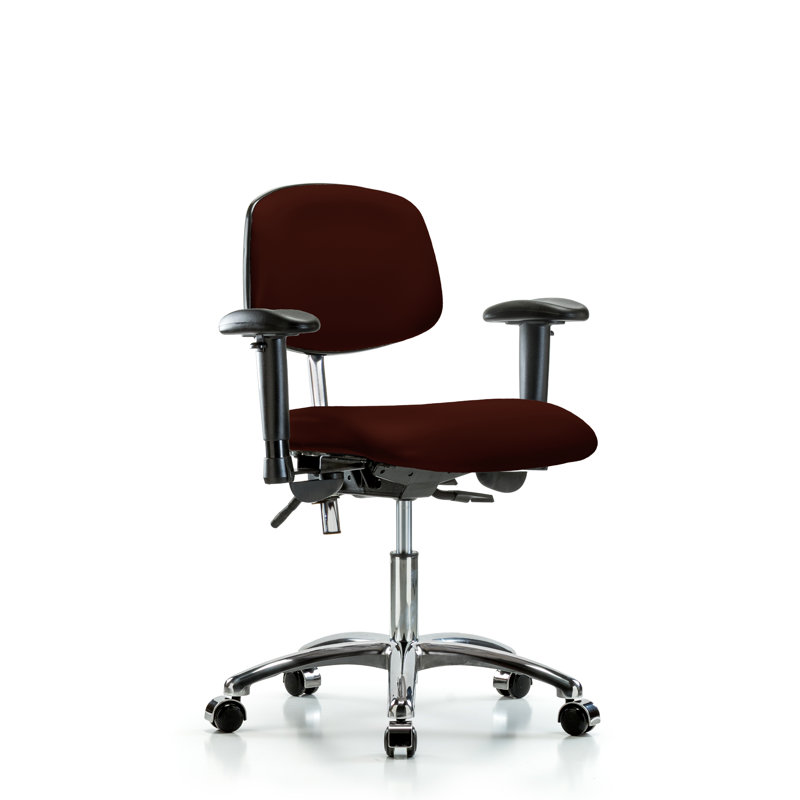 Chaise de travail Blue Ridge, Bourgogne, Roulettes, Non inclus