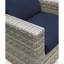 Fauteuil club en osier Sunbrella