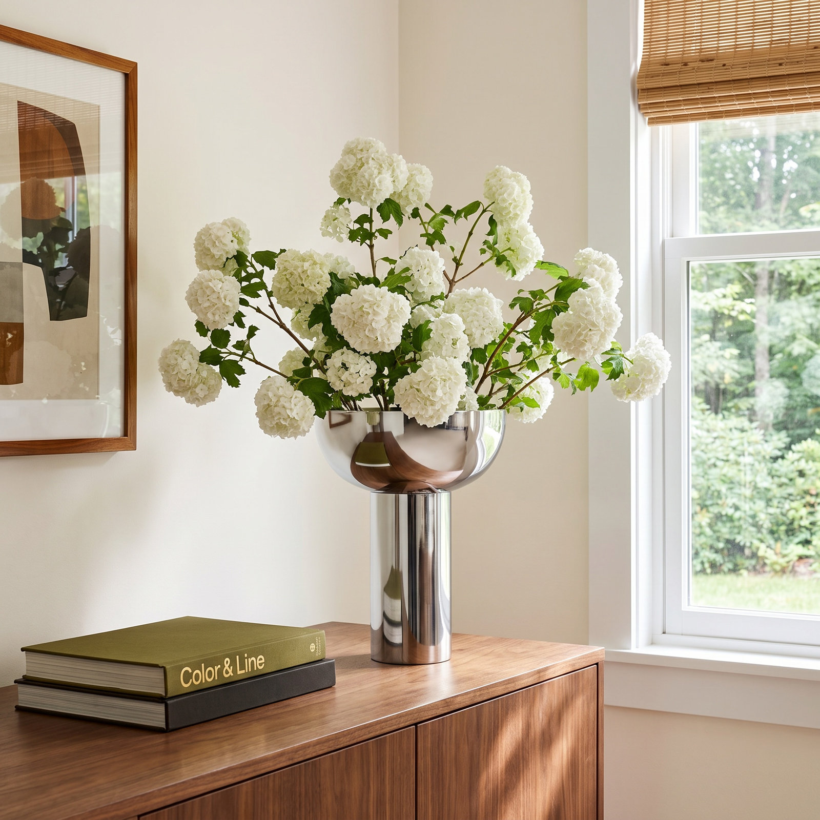 Miyabi Table Vase, Silber