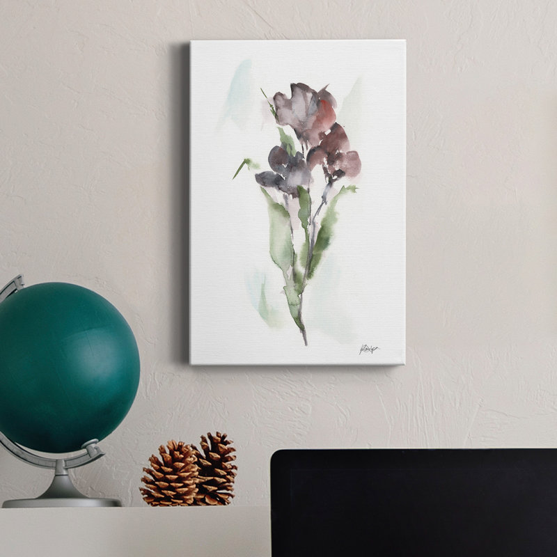 Plum Bouquet II, toile tendue avec châssis de qualité supérieure - prête à être accrochée, H 36 po x l 24 po