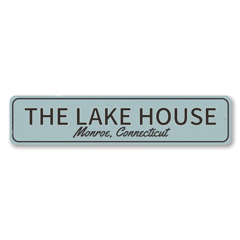 The Lake House Aluminum Sign Lizton Sign Shop, Inc 