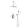 1-Spray Patterns 11.8 In. Dual Fixed And Handheld Shower Head 2.5 GPM In Brushed Nickel