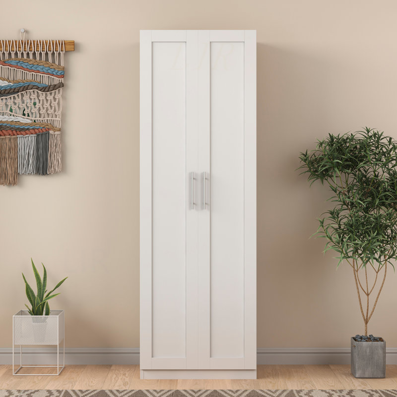 Armoire haute et armoire de cuisine avec 2 portes et 3 cloisons pour séparer 4 espaces de rangement