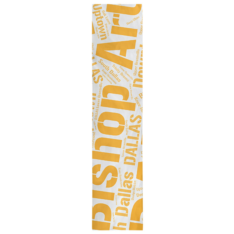 Chemin de table, 90 po x 16 po, Dallas, Orange