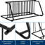 Support commercial pour 10 vélos en grille commerciale, support de plancher en acier robuste, support extérieur pour le garage, l'école et la vente au détail, noir, double face