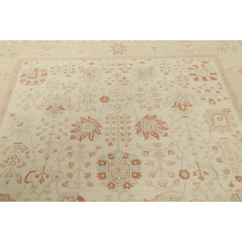 Peshawar Chobi One-of-a-Kind 6'6" X 9'10" Wool Area Rug in Beige