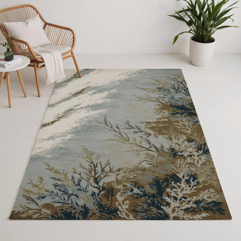 Tapis d'intérieur et d'extérieur brun Nature, Rectangle 5 pi x 7 pi