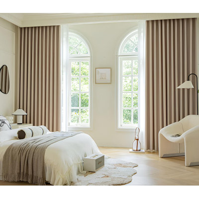 Cotton Blend Room Darkening Curtain Pair