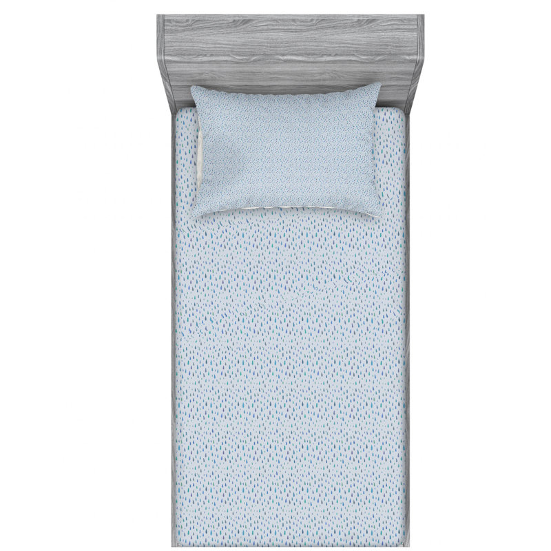 Microfiber Geometric Sheet Set, Twin Sheet Set with Fitted Sheet