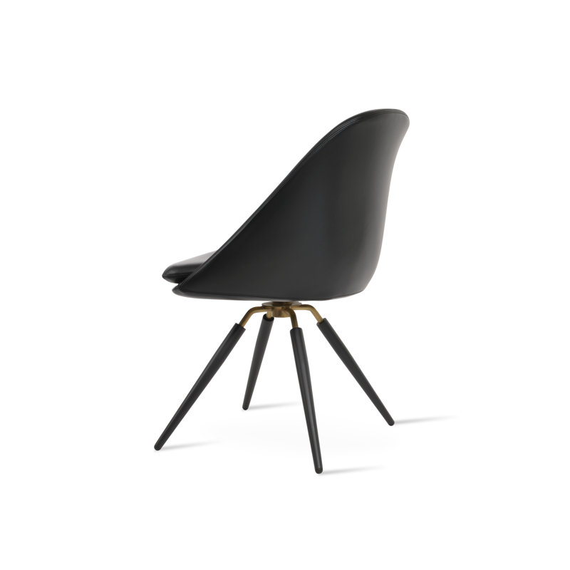 Chaise d'appoint Avanos Carrot, Noir, Noir