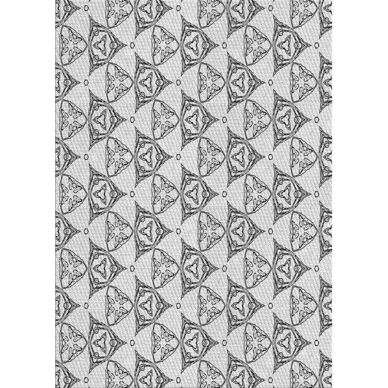Tapis décoratif à motifs noir/beige, Rectangle 5 pi x 7 pi