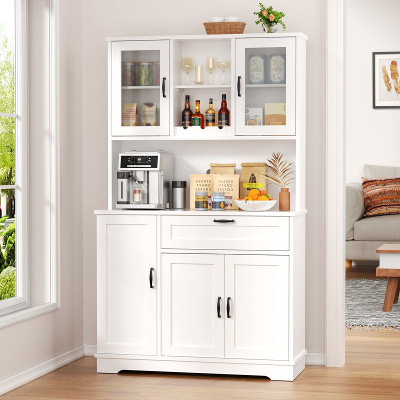 Gupta 60.4" Kitchen Pantry  Cabinet, White