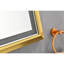 Miroir de salle de bain mural 48 "X 30" avec cadre en aluminium, brouillard, 3 températures de couleur, gradation continue, réflexion claire, surface de cadre doré brossé, bon effet d'éclairage,