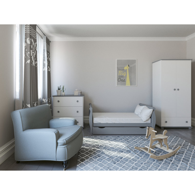 Valerton 3 Cot Bed, Grey, Yes