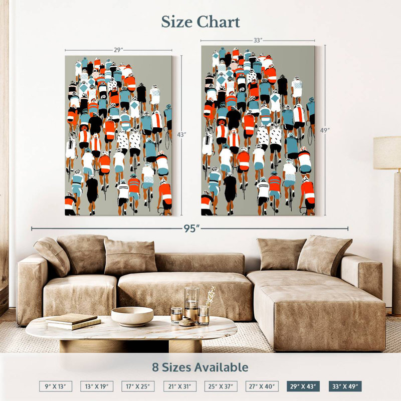 Sireci Peloton, 51" H x 34" W