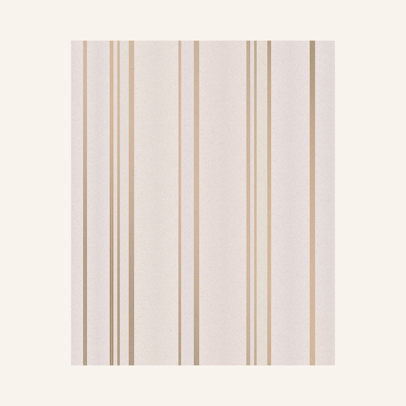 Rouleau de papier peint à rayures Ajaccio, Or rose