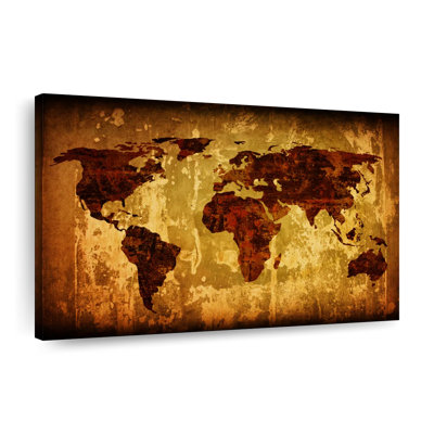 Vintage World Map Canvas Print