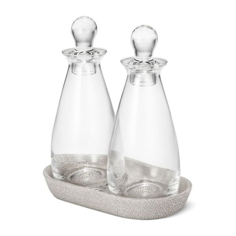 Shagreen Oil and Vinegar Bottle Set