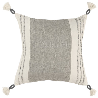 Arnell 100% Cotton Throw Square Pillow Cover & Insert
