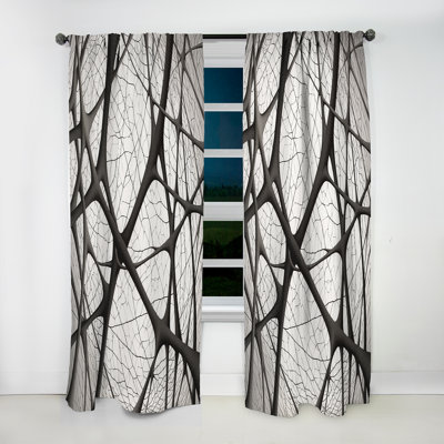 Minimalist Black and White IX - Modern Curtain - Velvet Room Darkening - 1 panel