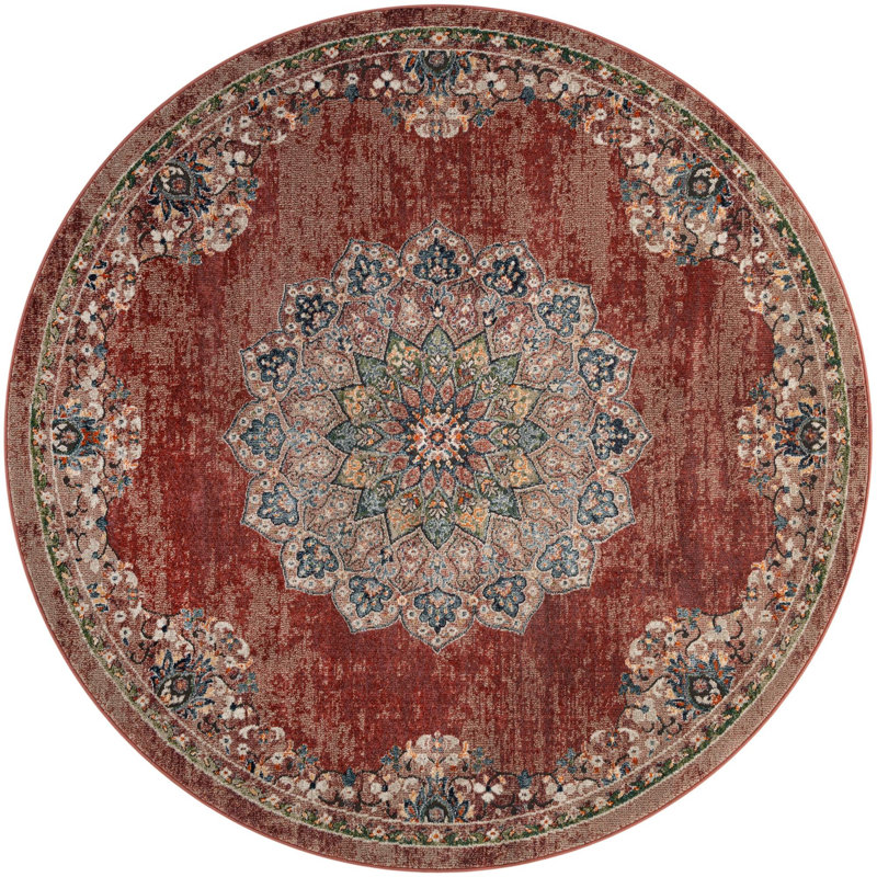 Tasharra Rug, Round 8', Red